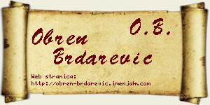 Obren Brdarević vizit kartica